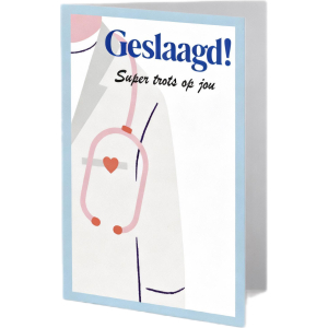 geslaagd kaart nurse