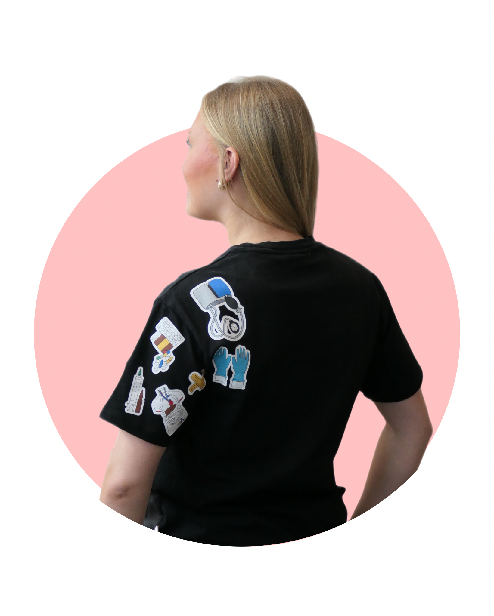 uniseks shirt met zorgemblemen uniseks shirt met zorgemblemen